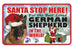 PSS032 Santa Stop Here Sign - German Short-Haired Pointer