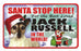 PSS040 Santa Stop Here Sign - Labradoodle