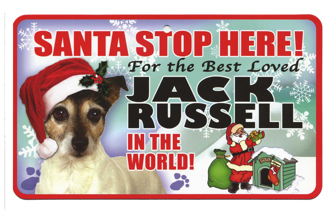 PSS040 Santa Stop Here Sign - Labradoodle