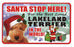 PSS045 Santa Stop Here Sign - Lhasa Apso