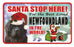 PSS050 Santa Stop Here Sign - Norfolk Terrier