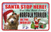 PSS051 Santa Stop Here Sign - Old English Sheepdog