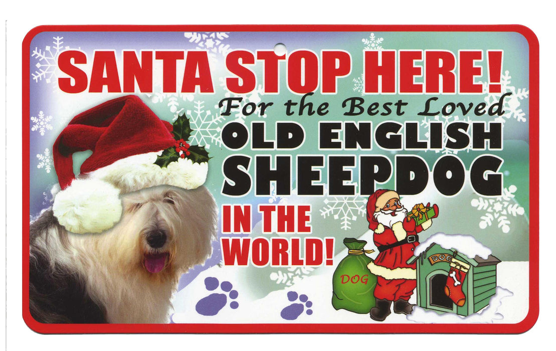 PSS052 Santa Stop Here Sign - Parson Russell Terrier