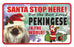PSS054 Santa Stop Here Sign - Pitbull