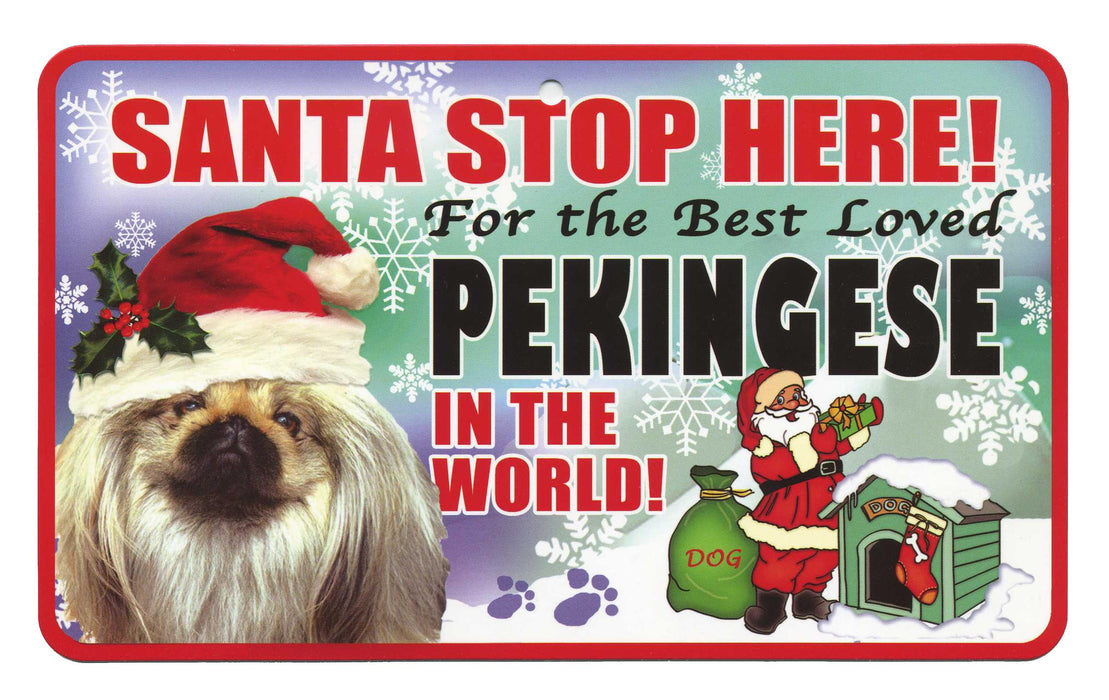 PSS054 Santa Stop Here Sign - Pitbull