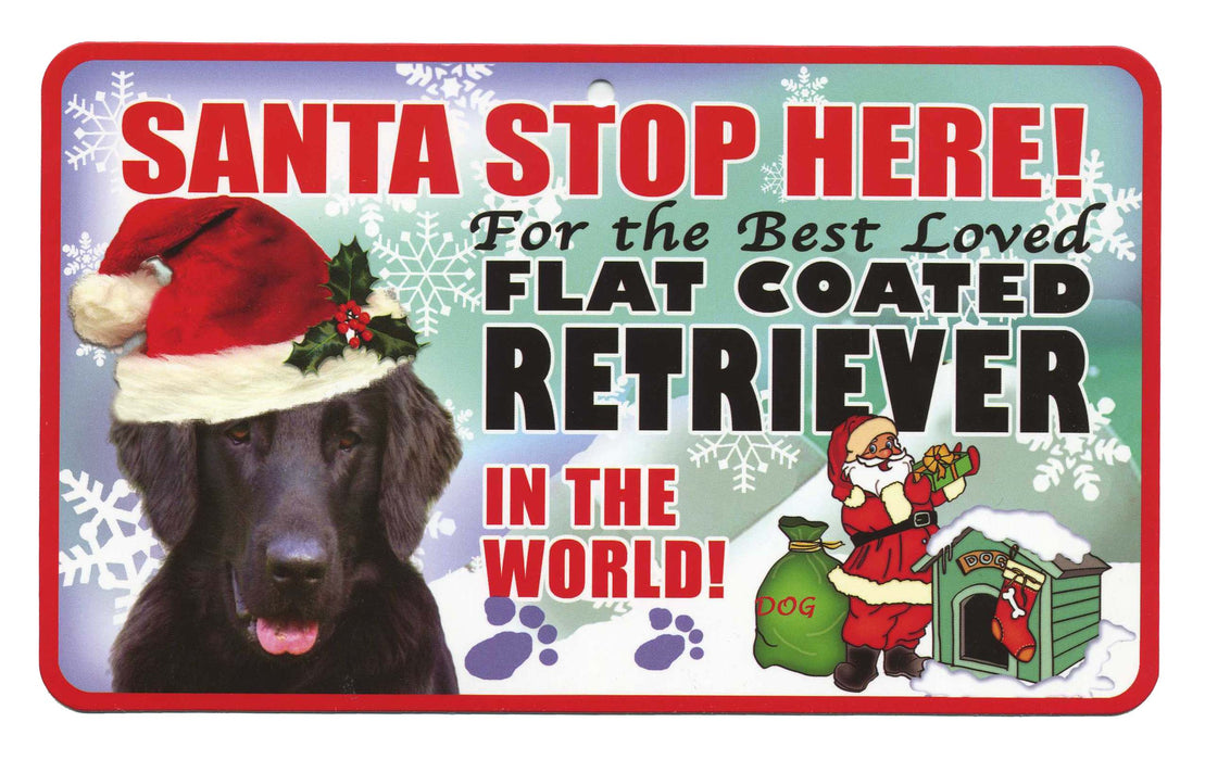 PSS061 Santa Stop Here Sign - Rottweiler