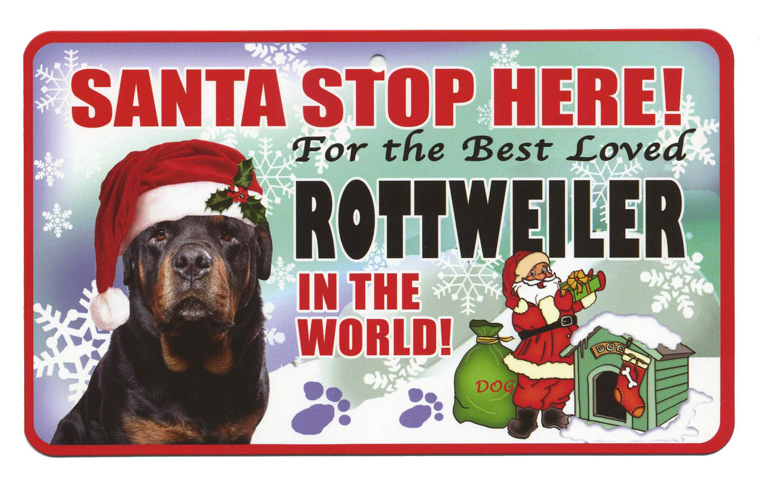 PSS062 Santa Stop Here Sign - St. Bernard