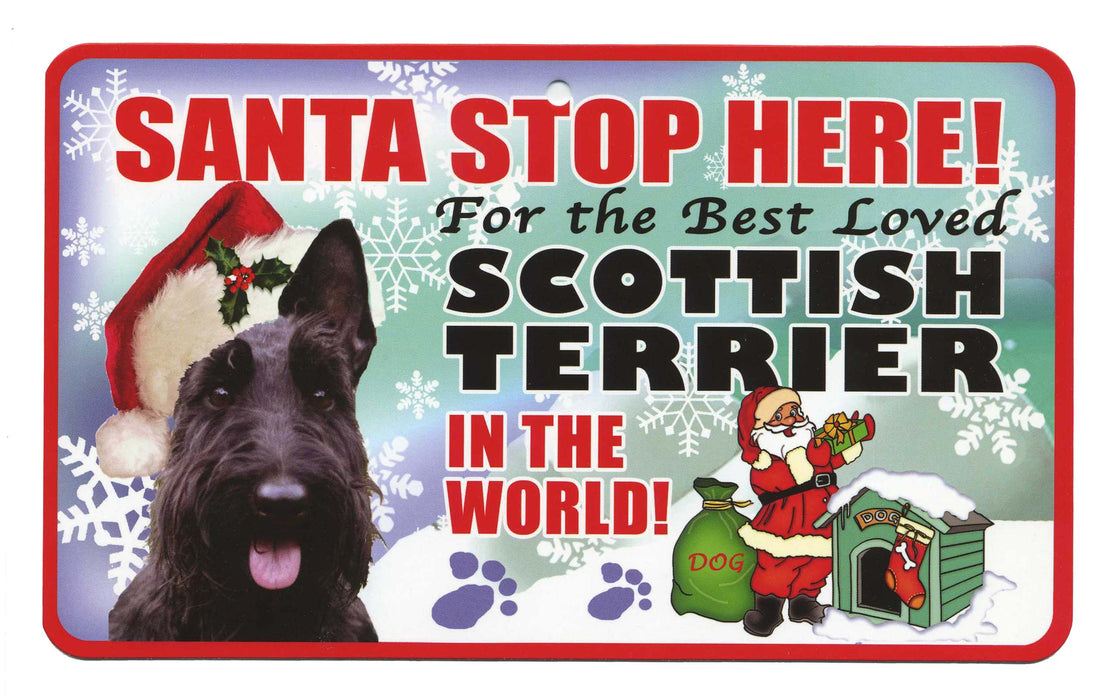 PSS066 Santa Stop Here Sign - Shar-Pei