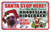 PSS068 Santa Stop Here Sign - Shih Tzu