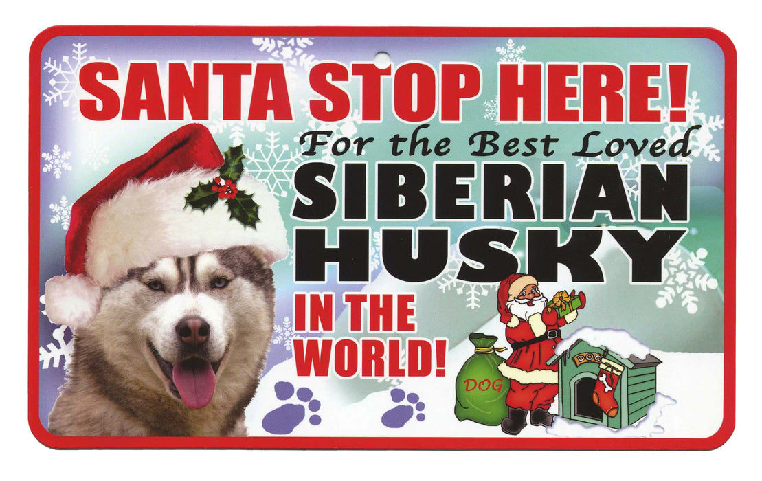 PSS070 Santa Stop Here Sign - Cocker Spaniel