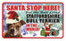 PSS073 Santa Stop Here Sign - Tibetan Terrier