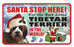 PSS074 Santa Stop Here Sign - Weimaraner