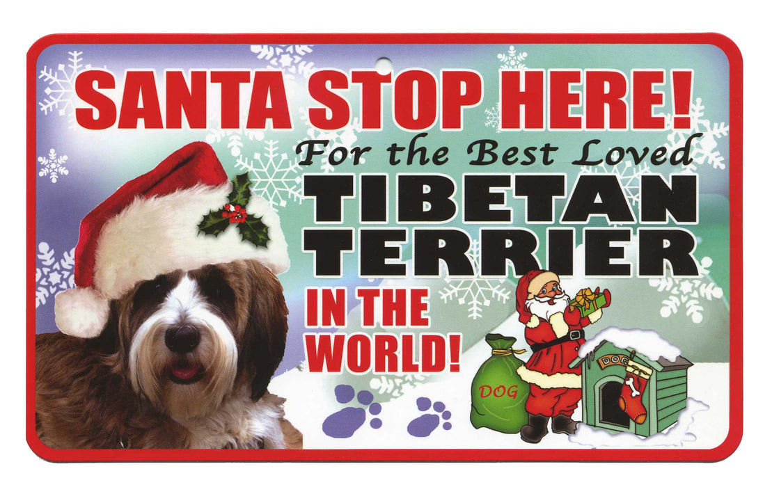 PSS074 Santa Stop Here Sign - Weimaraner