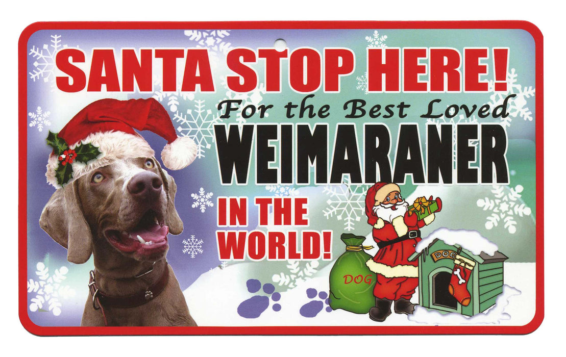 PSS075 Santa Stop Here Sign - Welsh Pembroke Corgi