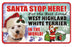 PSS077 Santa Stop Here Sign - Whippet