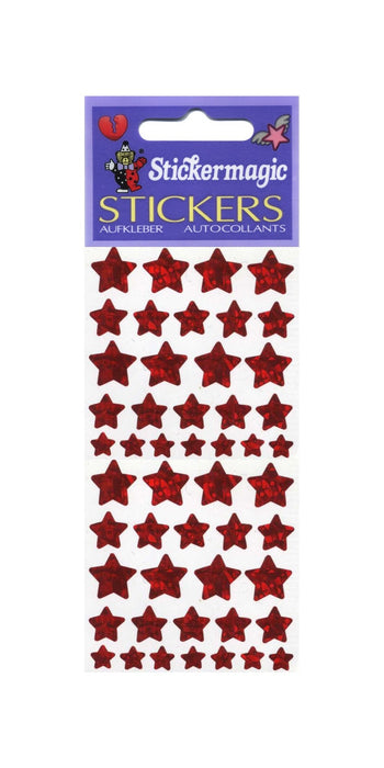 Pack of Sparkly Prismatic Stickers - 25 Stars