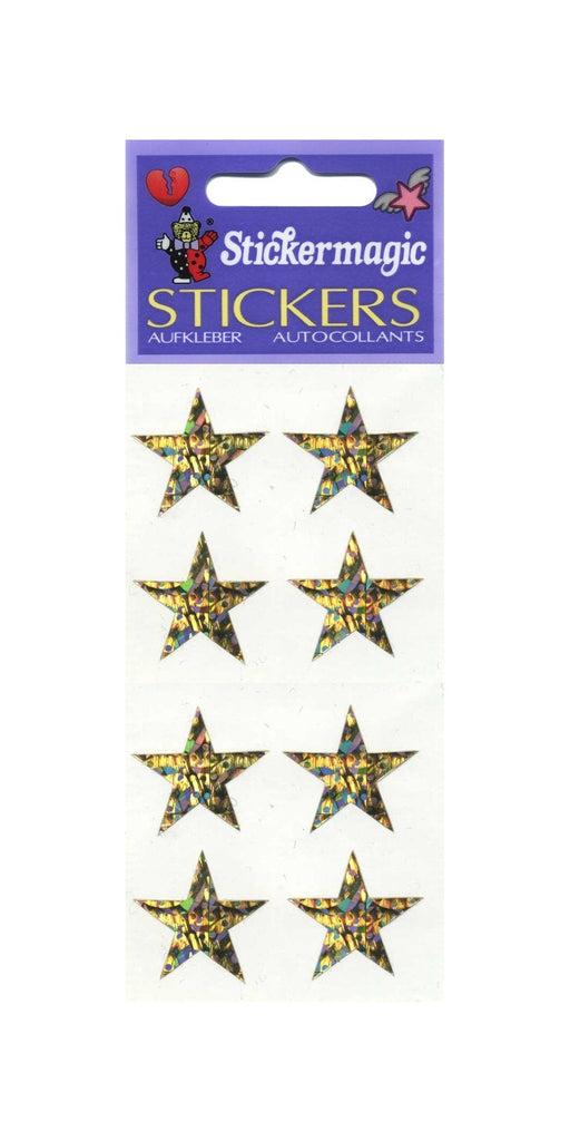 Pack of Sparkly Prismatic Stickers - 4 Stars