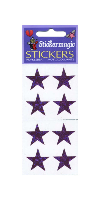 Pack of Sparkly Prismatic Stickers - 4 Stars