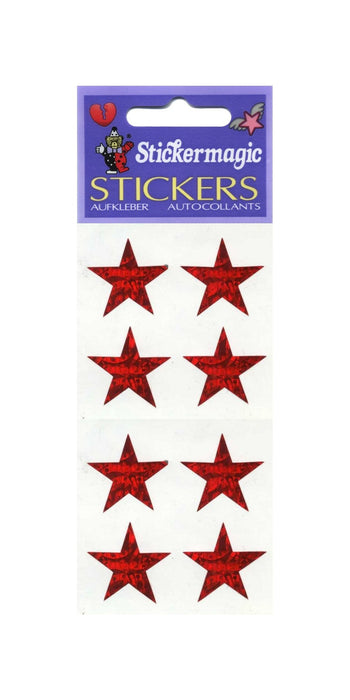 Pack of Sparkly Prismatic Stickers - 4 Stars
