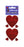 Pack of Sparkly Prismatic Stickers - 3 Hearts