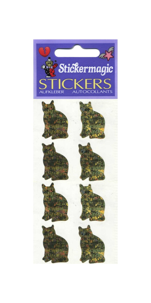 Pack of Sparkly Prismatic Stickers - 4 Cats