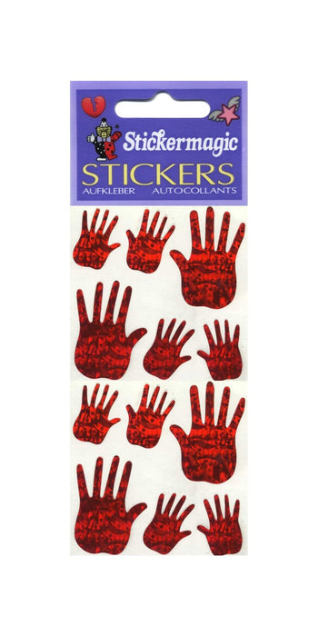 Pack of Sparkly Prismatic Stickers - Hands