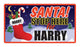 Santa Stop Here Sign - Boys Names