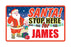 Santa Stop Here Sign - Boys Names