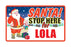 Santa Stop Here Sign - Girls Names