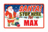 Santa Stop Here Sign - Boys Names