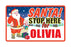 Santa Stop Here Sign - Girls Names