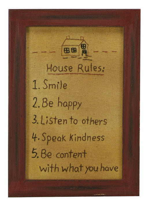 Stitcheries by Kathy Sign - House Rules