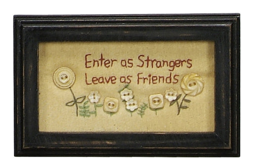Stitcheries by Kathy Sign - Enter as Strangers