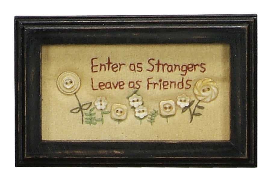 Stitcheries by Kathy Sign - Enter as Strangers