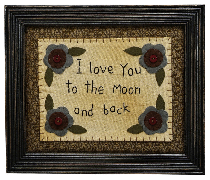 Stitcheries by Kathy Sign - Love You To The Moon And Back