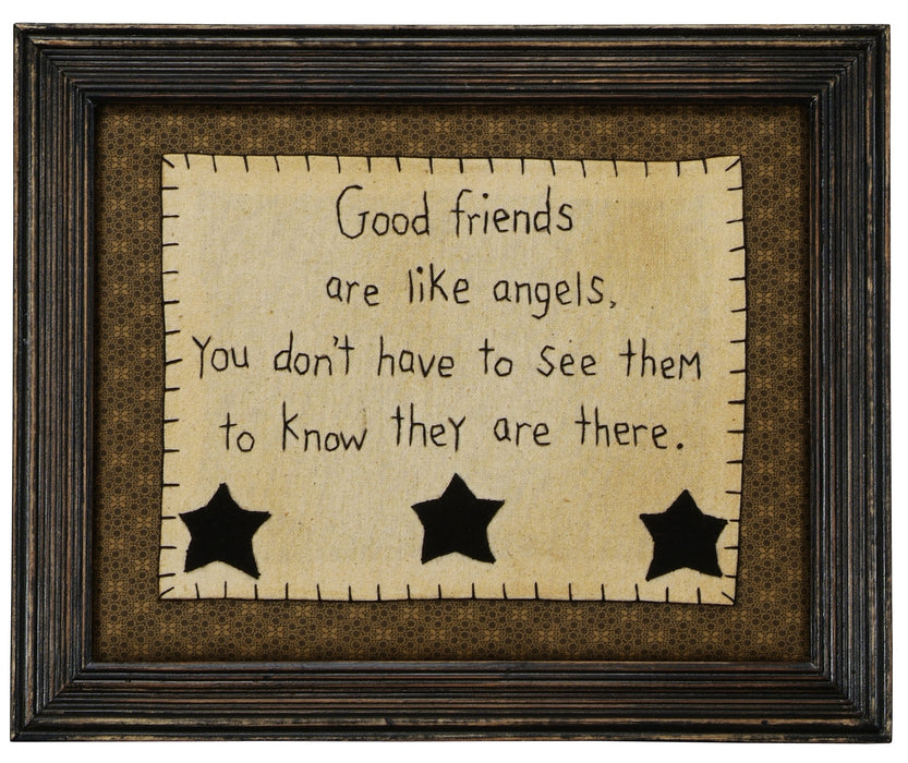 Stitcheries by Kathy Sign - Good Friends are like Angels