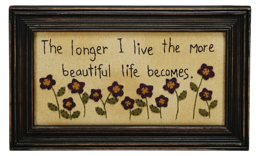 Stitcheries by Kathy Sign - The Longer I Live