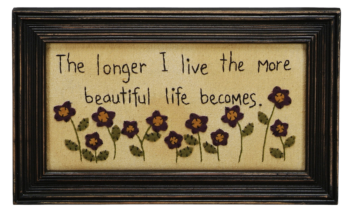 Stitcheries by Kathy Sign - The Longer I Live