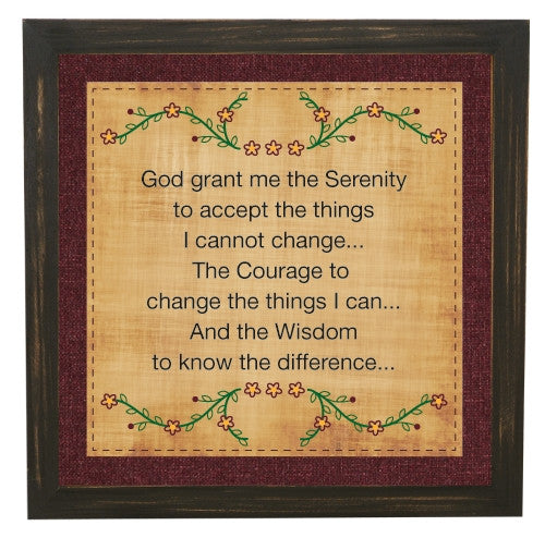 The Serenity Prayer 16 3/4 X 16 3/4