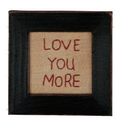 Love You More 4'' X 4''  Sticheries