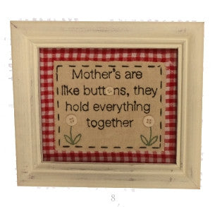 Stitchery Sign - Mothers are like Buttons