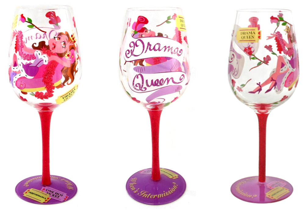 T3768A Drama Queen Wine Glass