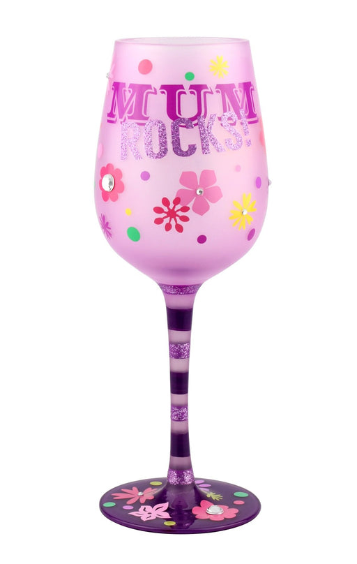 B5927A Mum Rocks Wine Glass