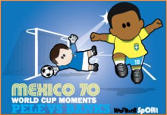 Pele Vs Banks Mexico 1970 Magnet