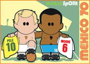 Pele & Bobby Moore Mexico 1970 Magnet
