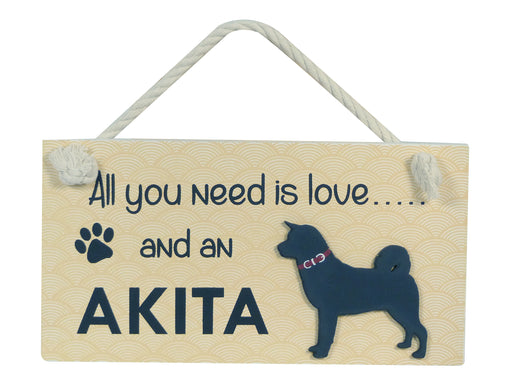 Wooden Pet Sign - Akita