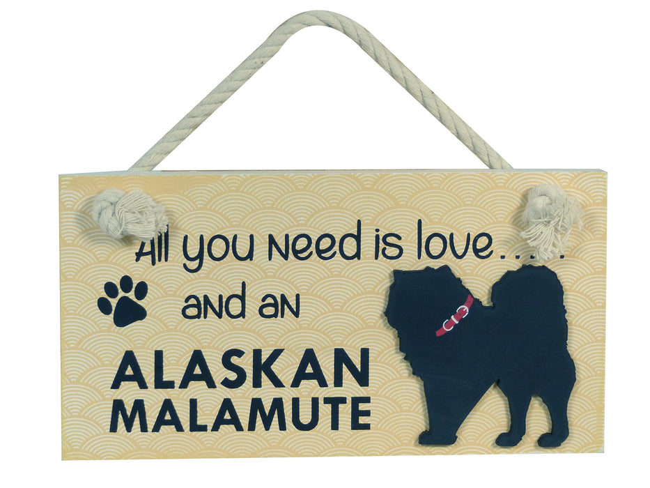 Wooden Pet Sign - Alaskan Malamute