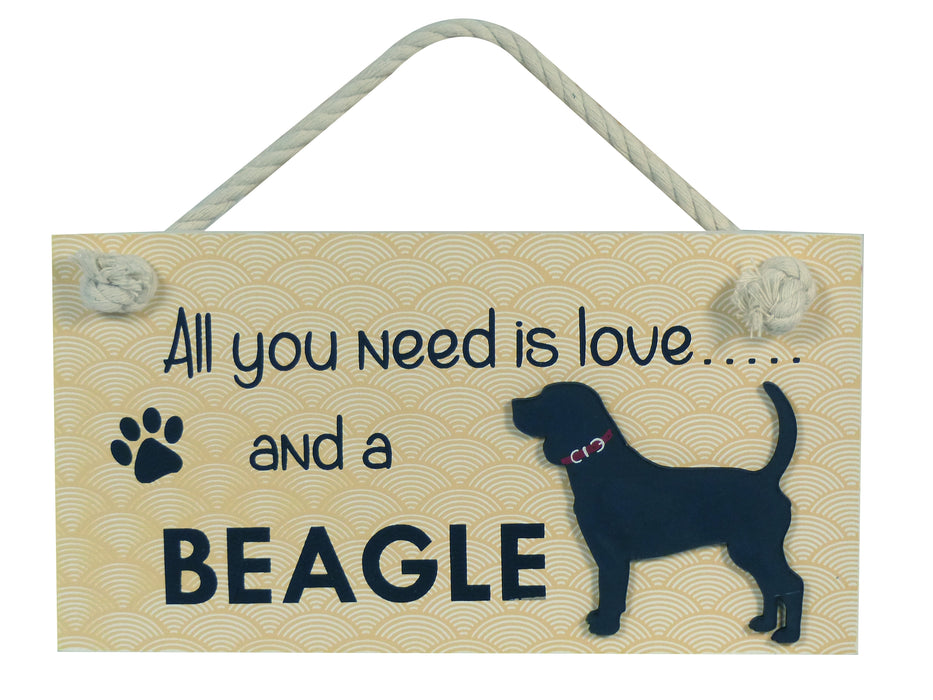 Wooden Pet Sign - Beagle