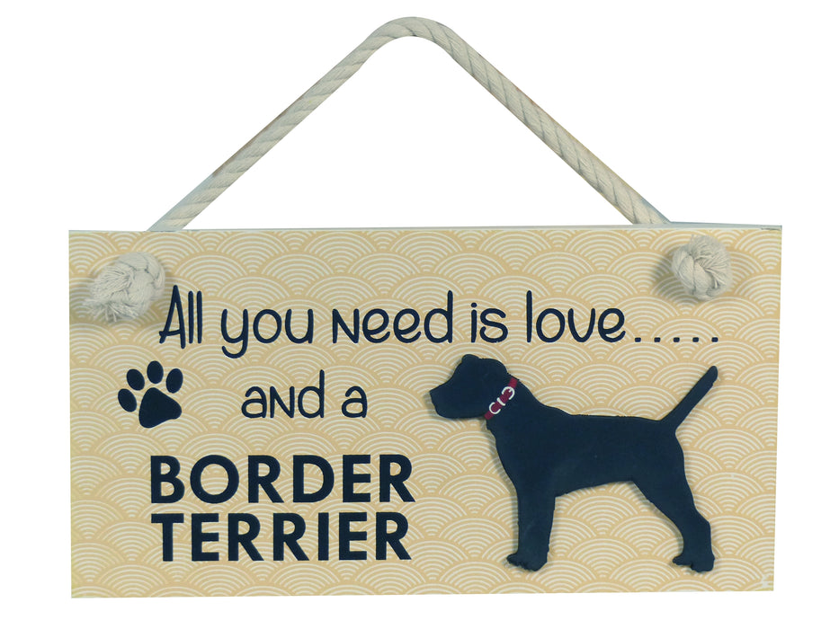 Wooden Pet Sign - Border Terrier