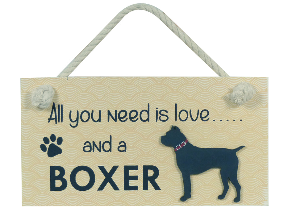 Wooden Pet Sign - Boxer